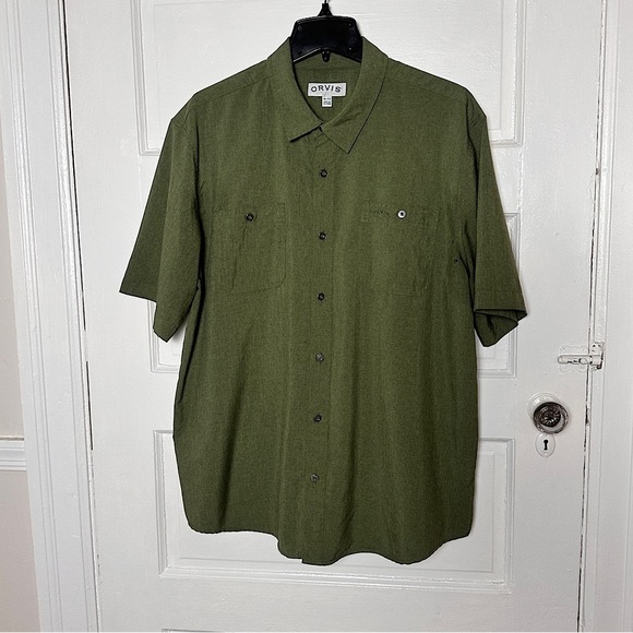 Orvis Men’s Short Sleeve Tech Shirt Collared UPF 30+ Quick Dry Outdoors Hiking - Picture 15 of 15
